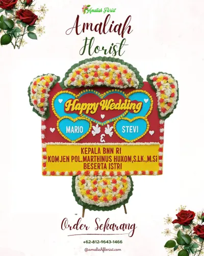 Karangan Papan Bunga Pernikahan di Kebonmanggu